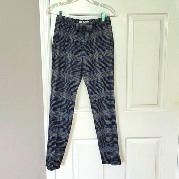 Reiss Josie taylored Trousers, Blue Plaid, Size 2 - Picture 5 of 13